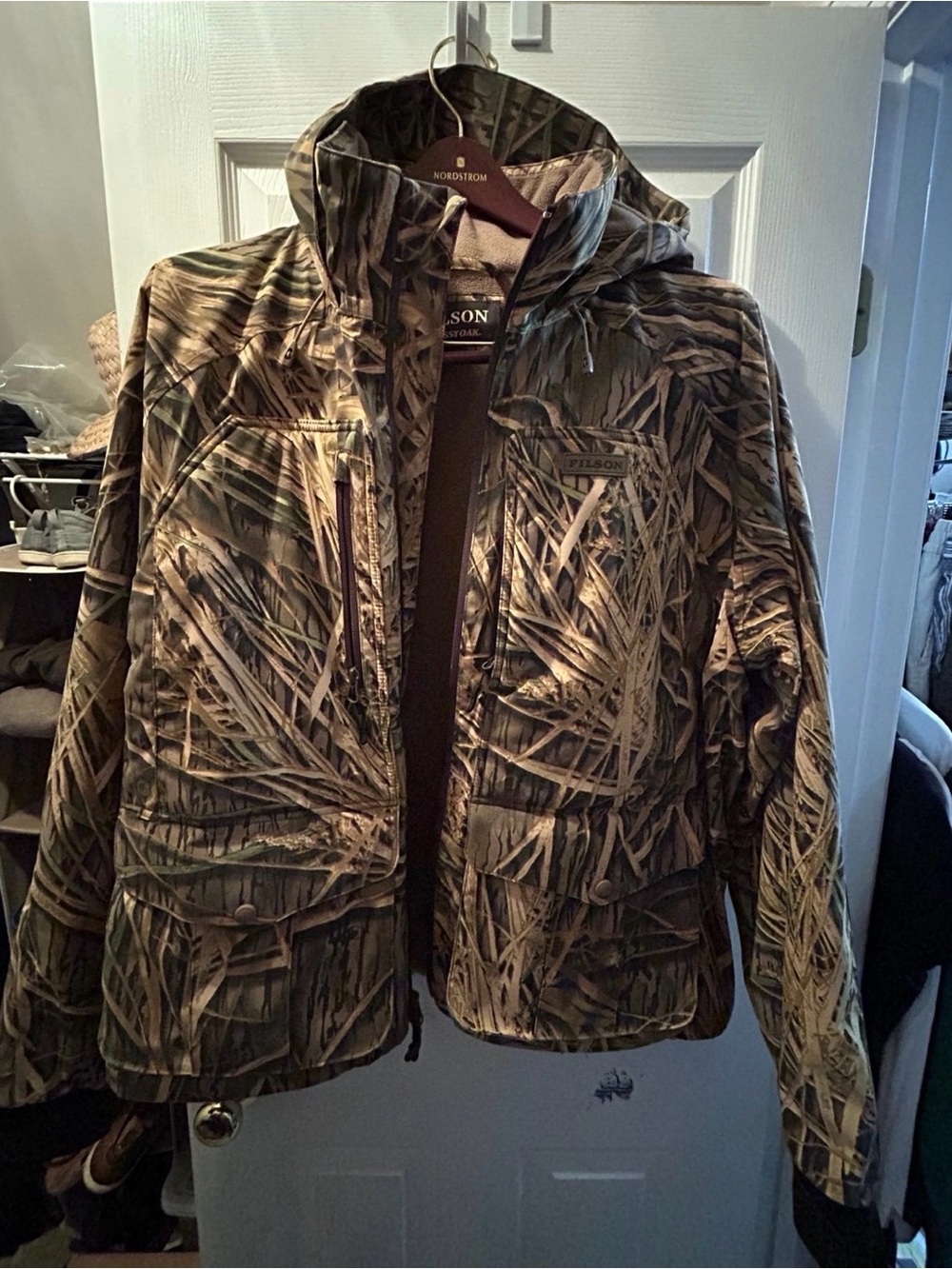 Filson Skagit Waterproof Camo Hooded Hunting Jacket